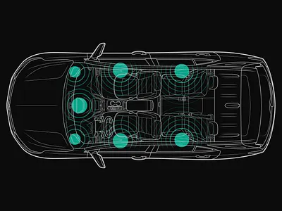 Bose x Chevy bose car chevrolet chevy diagram equinox illustration sound soundwaves speaker speakers technical illustration vector waves