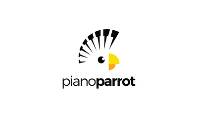 pianoparrot logo concept animation app branding design icon illustration illustrator logo music parrot piano smart typography unique logo unqiue concept vector