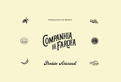 Companhia da Farofa branding design illustration lettering logo typography