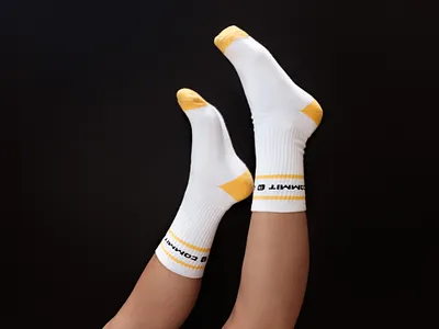 Commit, don't quit accessories athletic branding branding design fashion gift goods logo socks sports swag