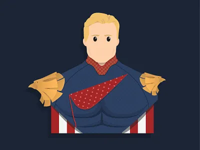 Homelander amazon character design comic fan art homelander illustration marvel minimal minimalism superhero the boys vector