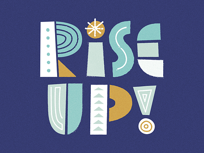 Rise Up Lettering book cover illustration lettering type