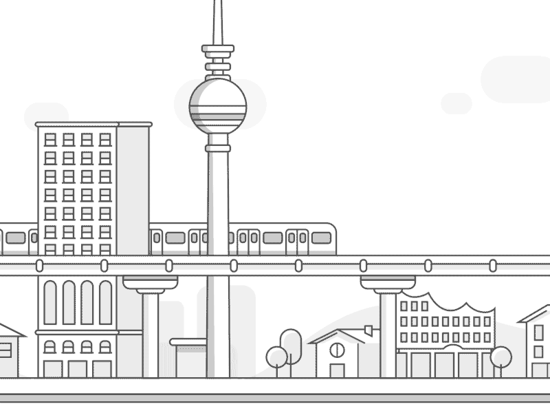 Berlin Metro after effects animation metro train