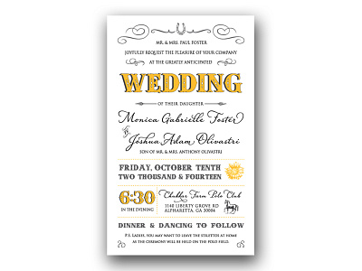 Wedding Invitation design invite layout polo print print design theme typography wedding invitation