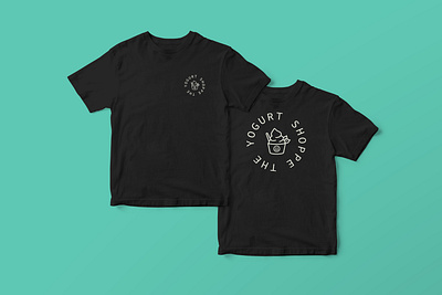 the yogurt shoppe2 branding design flat graphic design logo minimal vector