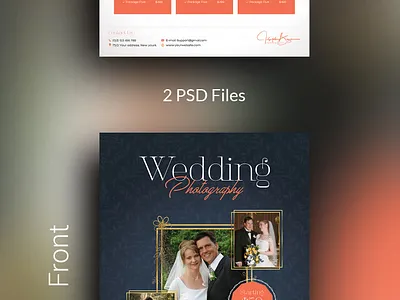 Wedding Photography ad advertisement commercial couple elegant event family fashion groom just married leaflet marriage married minimalist model model photography
