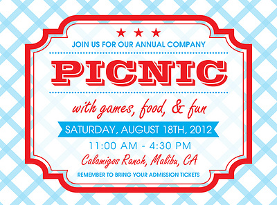 Picnic Invitation company invite design picnic picnic invitation