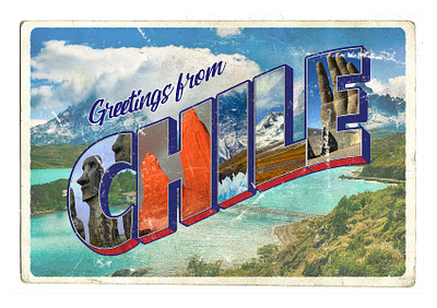 Vintage Postcard - Chile illustrator photoshop postcard vintage