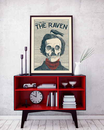 Poster Edgar Allan Poe illustration photoshop poster poster design serigraphy