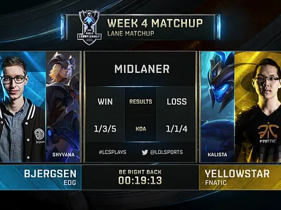 LoL Matchup broadcast insert league of legends