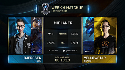 LoL Matchup broadcast insert league of legends