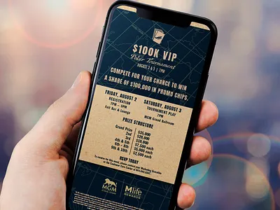 VIP Poker Touranment Email branding casino email design graphic design identity illustrator logo logomark poker tournament typography vector vip