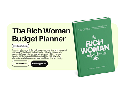 The Rich Woman Budget Planner book branding design graphic design journal