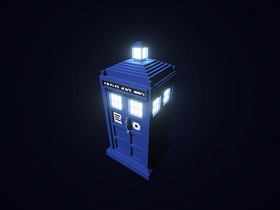 TARDIS magicavoxel voxel art voxels