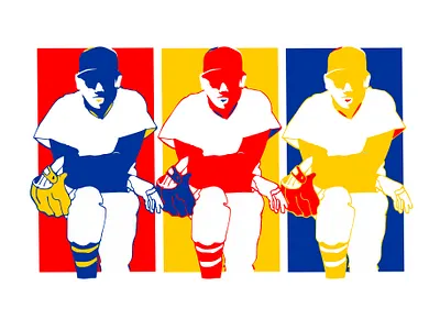 Dugout Step Primary baseball design enotsdesign illustration logo primary colors retro sports vector