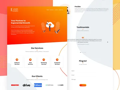 Panoptic Analytics - Landing Page abstract app branding clean colors debut design gradient home homepage layout minimal page ui user interface userinterface ux web webdesign website