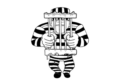 Criminal Mindz Jailbird black and white criminal criminal mindz illustration infinite painter jailbird stipple