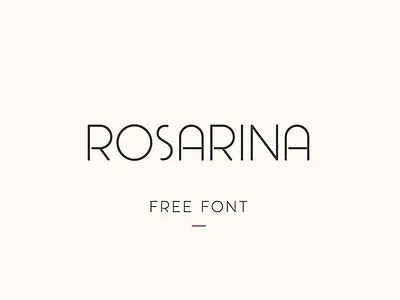 Rosarina Free Font font font family free font free fonts freebie freebies typeface typefaces typogaphy typography