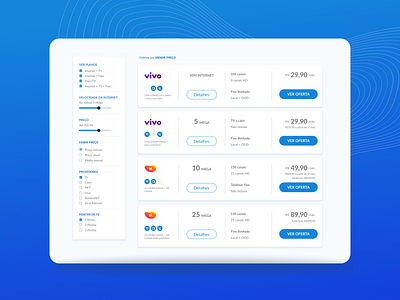 UI - Comparador de planos cards cards ui ui uidesign ux webdesign