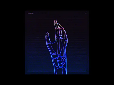 X-Ray Hand — Album Cover Design 80s album album art album artwork album cover album cover design artwork cover design glow hand neon retro x ray