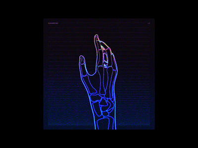 X-Ray Hand — Album Cover Design 80s album album art album artwork album cover album cover design artwork cover design glow hand neon retro x ray