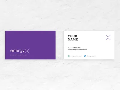 DEMO Business Cards for EnergyX brand design branding business cards demo design energyx graphic design indesign logo
