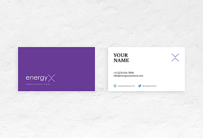 DEMO Business Cards for EnergyX brand design branding business cards demo design energyx graphic design indesign logo