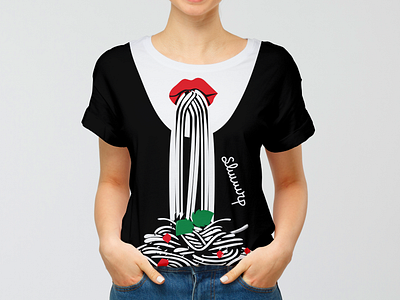 SLUUURP illustration illustration art illustrations noodles noodles lover t shirt design t shirt mockup