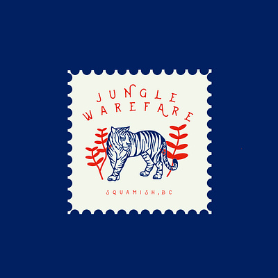 Jungle Warefare Multi-Pitch abstract beige branding caitlin aboud design illustration logo modern simple typography