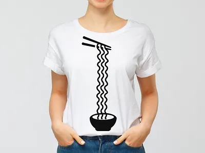 noodles illustration illustration art illustrations noodles noodles lover t shirt design t shirt mockup