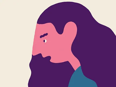 Long hair character doodle draw eyebrow illustrate illustration long hair look nose paint person procreate side profile speak