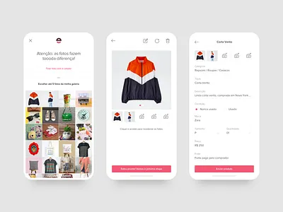 Enjoei product upload design marketplace mobile mobile design upload