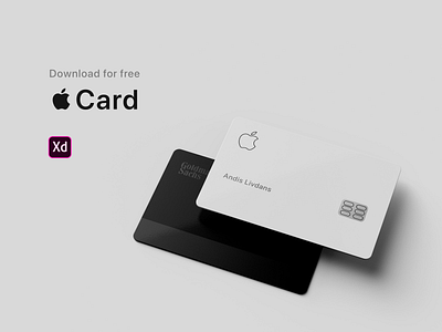 Apple Card for Adobe Xd. Download for free adobe xd apple apple card card download freebie