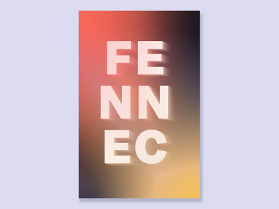 fennec poster design illustration typography