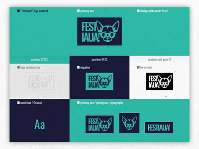 Festiaua! // Logo design branding clean design festival icon illustration logo minimal music type typography vector