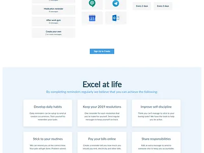 Reminder Bot app phone reminder webdesign website