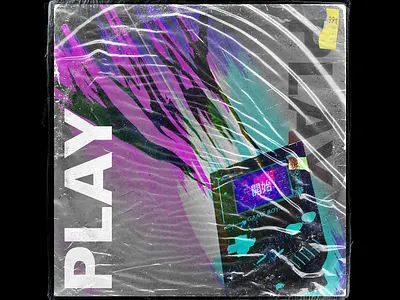 'Play' aesthetic album art cover art design gameboy photoshop retro trending typography vaporwave vector
