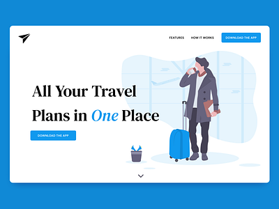 Landing Page Concept illustration marketing website product design tourism travel uidesign uxdesign vector web design