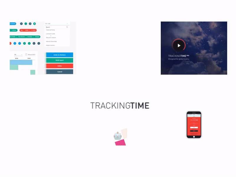 Tracking Time - Animations after effects app branding design digital features gif graphic illustrator layout logo media motion photoshop production social typography ui ux vector
