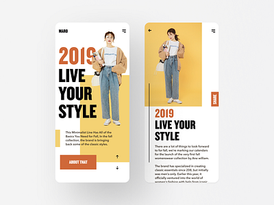 Maro app challenge clean ecommerce fashion hiwow lady minimal simple style ui uidesign webdesign