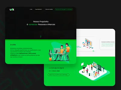 Unk Digital - Site dark dark ui designs icon illustration illustrator ui ui design user interface ux uxdesign vector web website website design