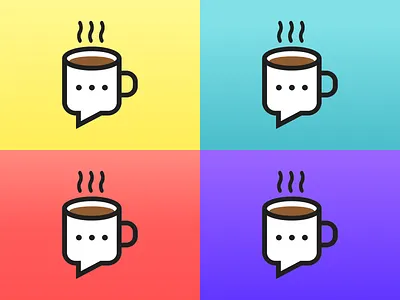 Designers & Coffee Community Logo branding coffee communication community logo gradient learning logo logodesign ui uidesign