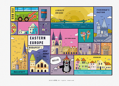 European travels branding design design draw icon illustration illustration app illustration art banner design illustration design logo ui