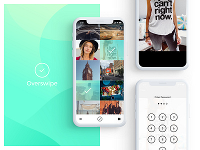 Overswipe UI app design ios ui ux