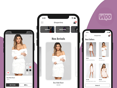 Shopertino - WooCommerce Mobile App Template ecommerce firebase shopertino shopping shopping app shopping bag shopping cart woocommerce woocommerce theme