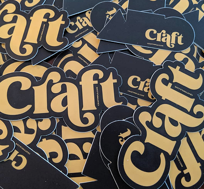 Craft Stickers brand identity branding design icon iconography identity logo script stickers