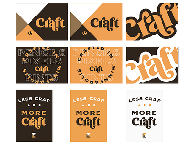 Craft Branding badge badge design brand identity branding craft design digital icon identity logo minnesota mn script texture typography