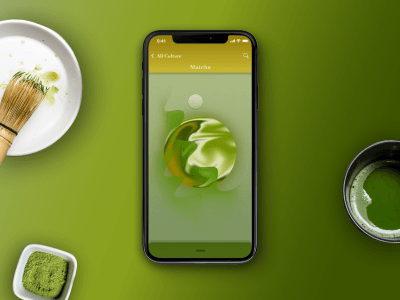 Practice project - Matcha animation app design illustration mobile motion ui vector
