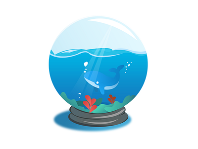 sea glass ball design illustration