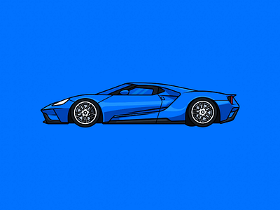 Ford GT car concept design ford gt icon illustration minimal minimalism minimalist poster simple sports car